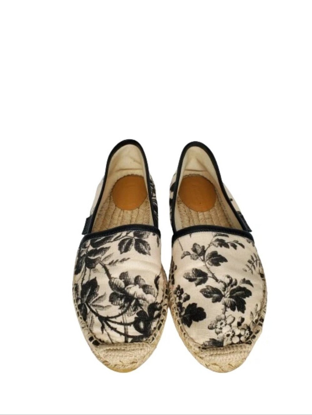 Gucci Floral Canvas Slip On Espadrille Flats - Picture 2 of 8